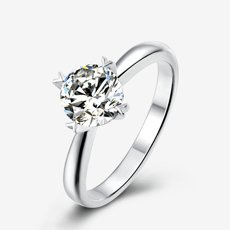The Avelora 1.0 CT Round-Cut Moissanite Ring - Chantal Vaulet