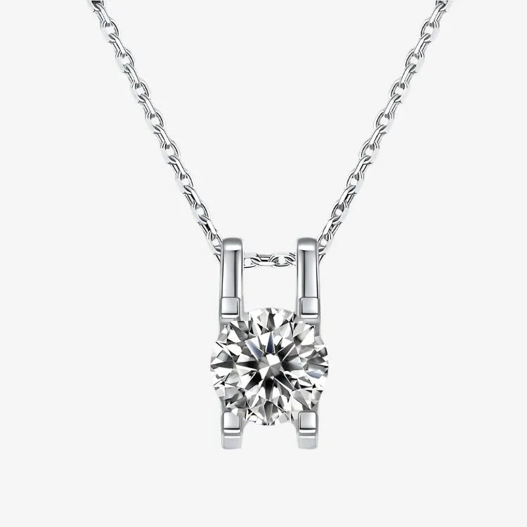The Calyssa Moissanite Solitaire Necklace - Chantal Vaulet