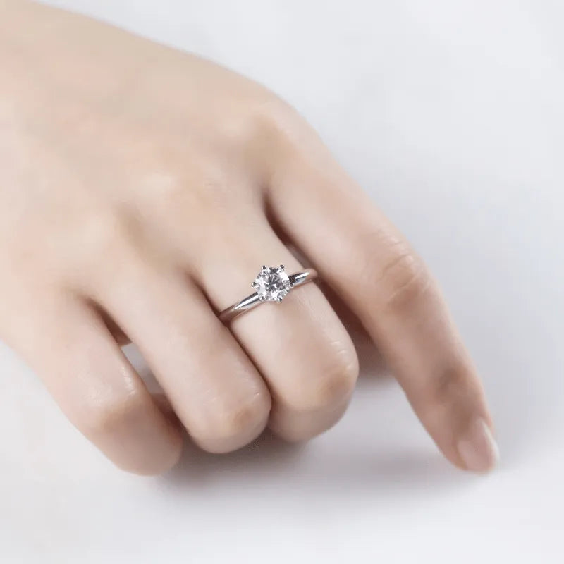 Elowen Moissanite Solitaire Ring – 1.0ct - Chantal Vaulet