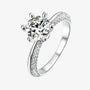 Estrella Moissanite Pavé Halo Engagement Ring 1.0CT - Chantal Vaulet