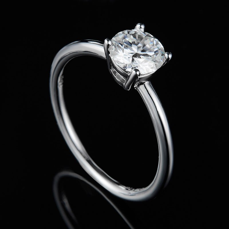 Evania - 1.0CT Moissanite Solitaire Ring - Chantal Vaulet