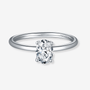 Lyric - Moissanite 1.0CT Oval Solitaire Ring - Chantal Vaulet