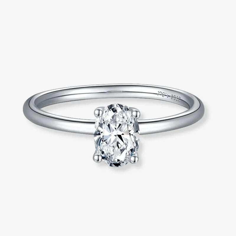 Lyric - Moissanite 1.0CT Oval Solitaire Ring - Chantal Vaulet