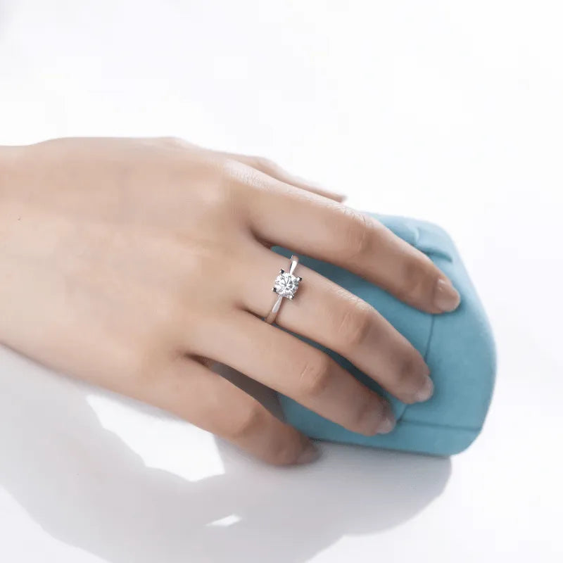 Marcella Moissanite Solitaire Ring - 1.0ct - Chantal Vaulet