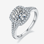The Amara – Moissanite Halo Split Shank Ring 2CT - Chantal Vaulet