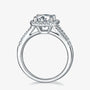 The Amara – Moissanite Halo Split Shank Ring 2CT - Chantal Vaulet