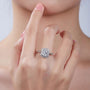 Shop The Amelina Emerald-Cut Moissanite Halo Ring today at Chantal Vaulet. Discover stunning jewelry collections, crafted for style and brilliance.
