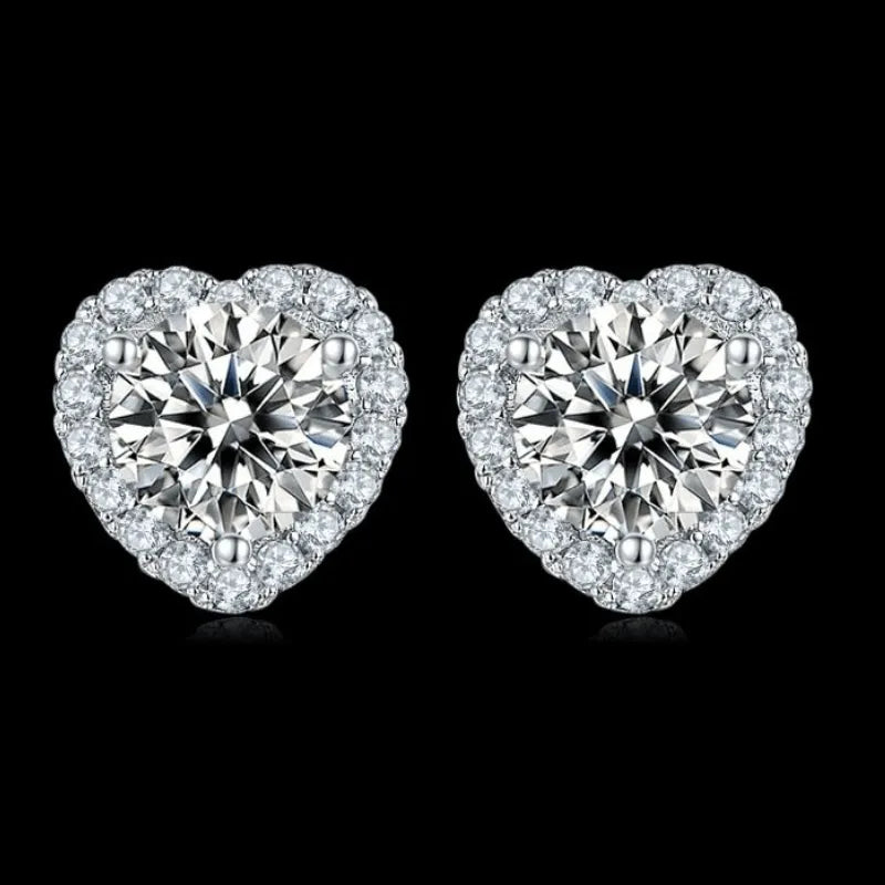 The Ameliora Moissanite Heart Halo Jewelry Set - Chantal Vaulet