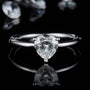 The Amore – Moissanite Heart Solitaire Ring - Chantal Vaulet