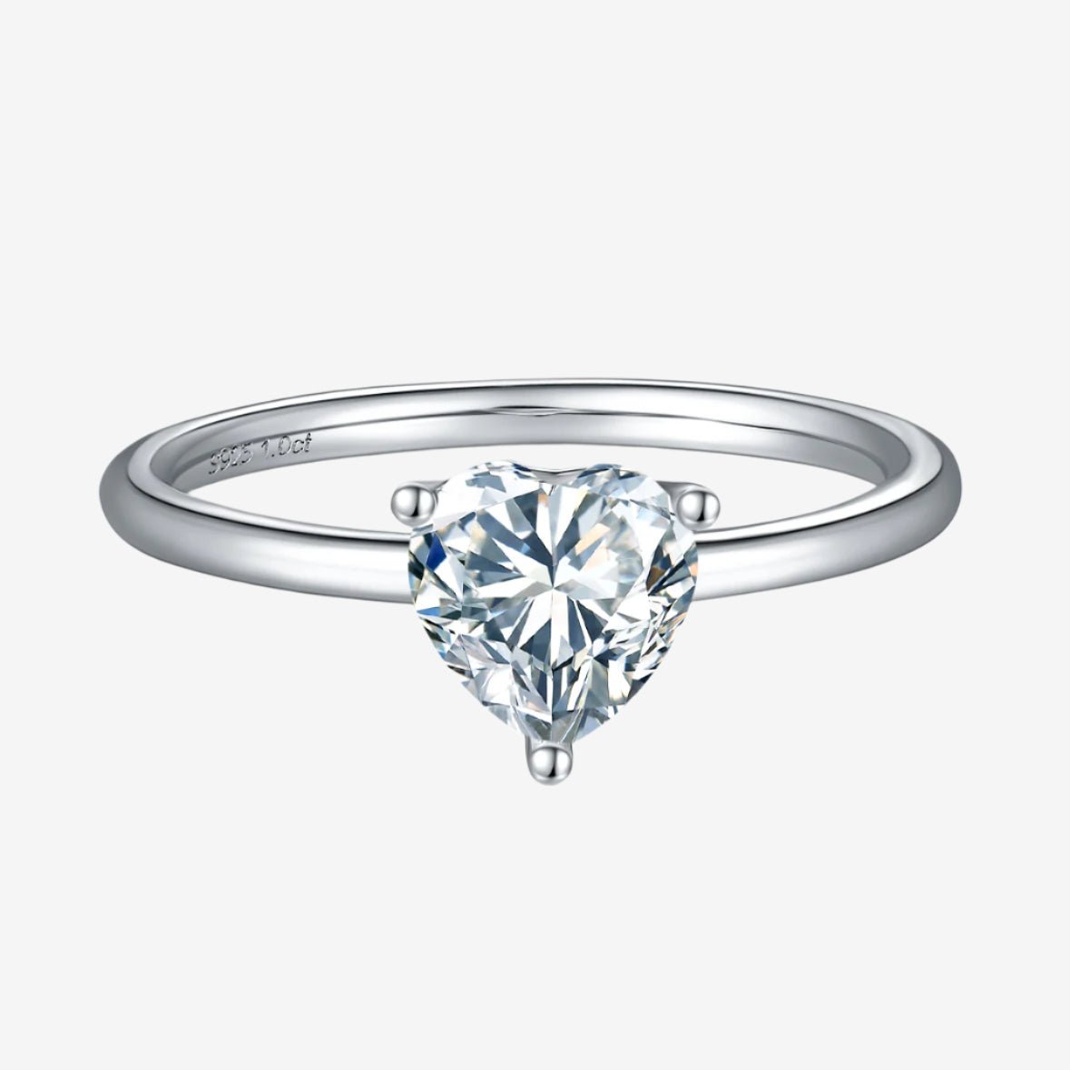 The Amore – Moissanite Heart Solitaire Ring - Chantal Vaulet