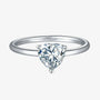 The Amore – Moissanite Heart Solitaire Ring - Chantal Vaulet