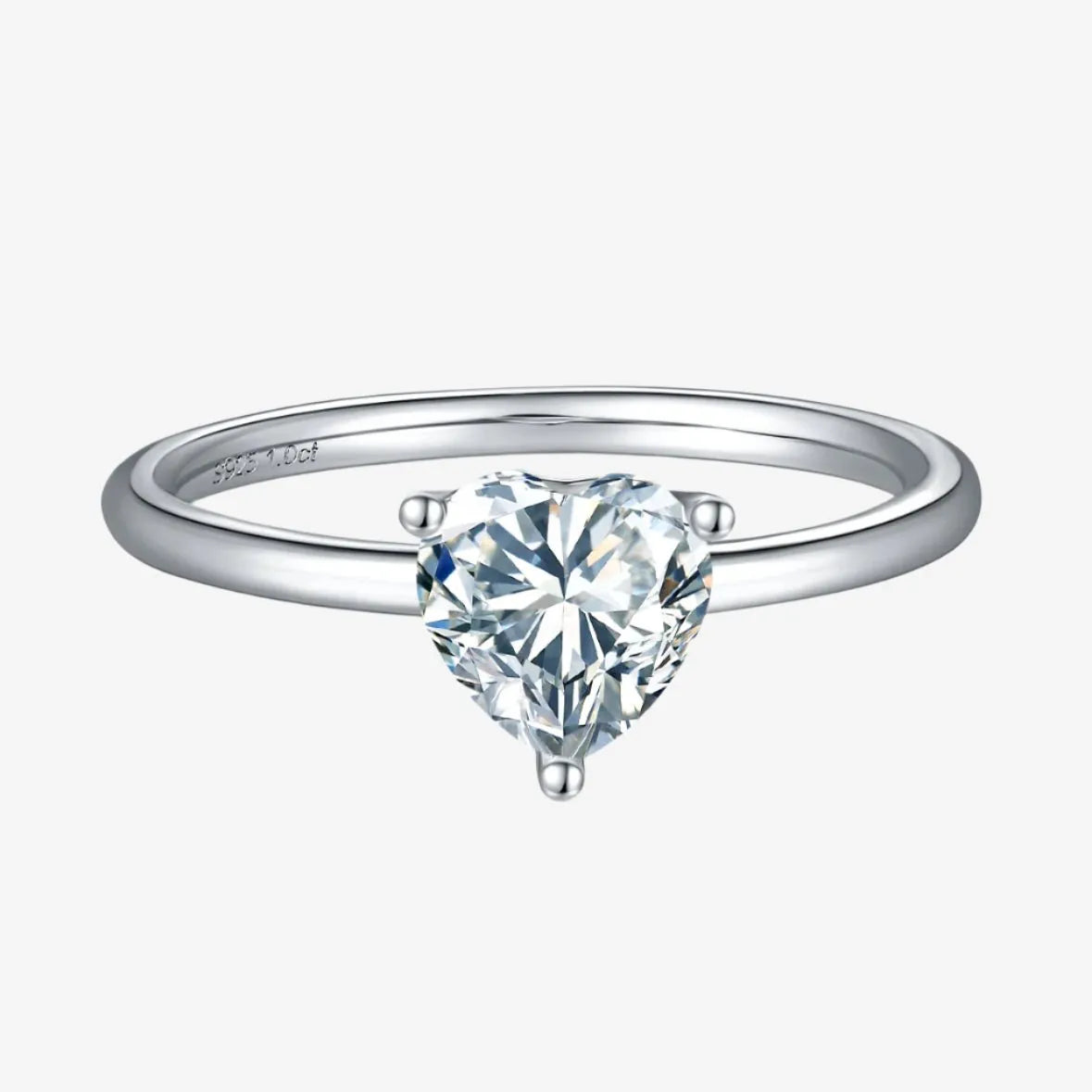 The Amore – Moissanite Heart Solitaire Ring - Chantal Vaulet