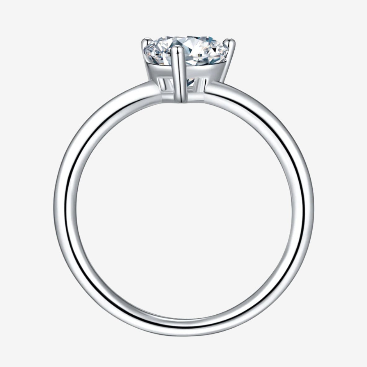 The Amore – Moissanite Heart Solitaire Ring - Chantal Vaulet