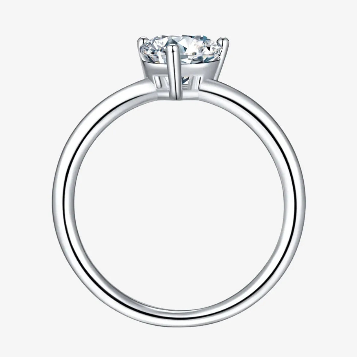 The Amore – Moissanite Heart Solitaire Ring - Chantal Vaulet
