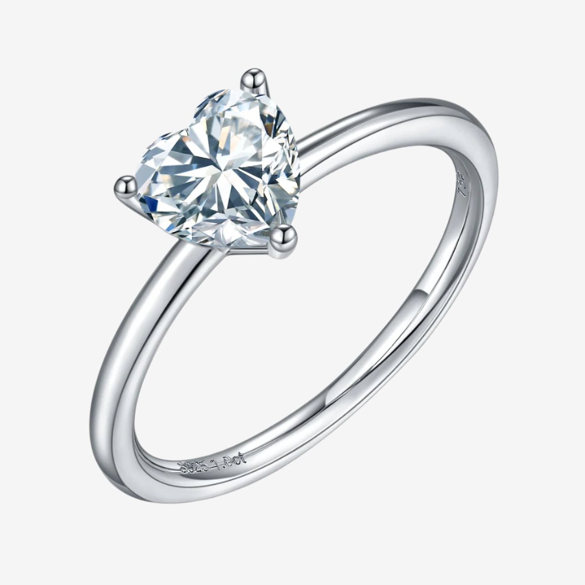 The Amore – Moissanite Heart Solitaire Ring - Chantal Vaulet