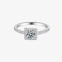 The Amorette – Moissanite Halo Engagement Ring 0.5CT - Chantal Vaulet