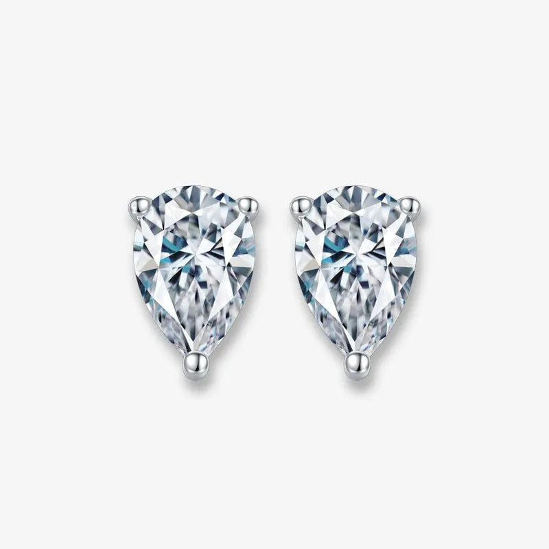The Arlena Pear-Cut Moissanite Stud Earrings - Chantal Vaulet