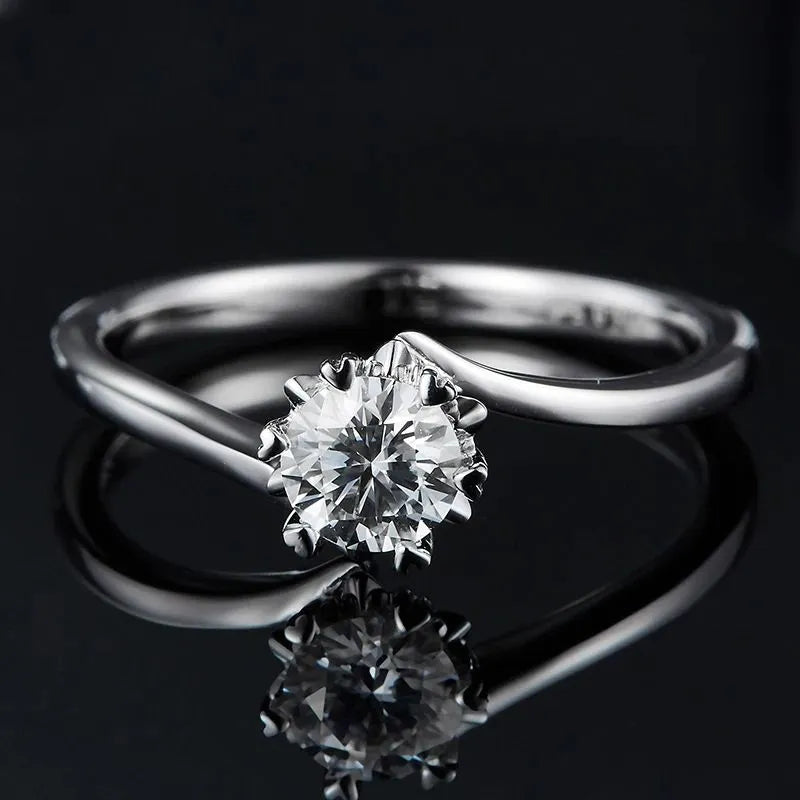 The Asteria 0.5CT Round-Cut Moissanite Ring - Chantal Vaulet