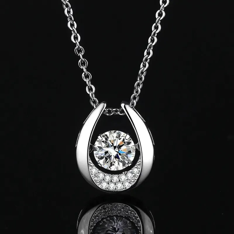 The Auralyn Moissanite Dancing Teardrop Necklace - Chantal Vaulet
