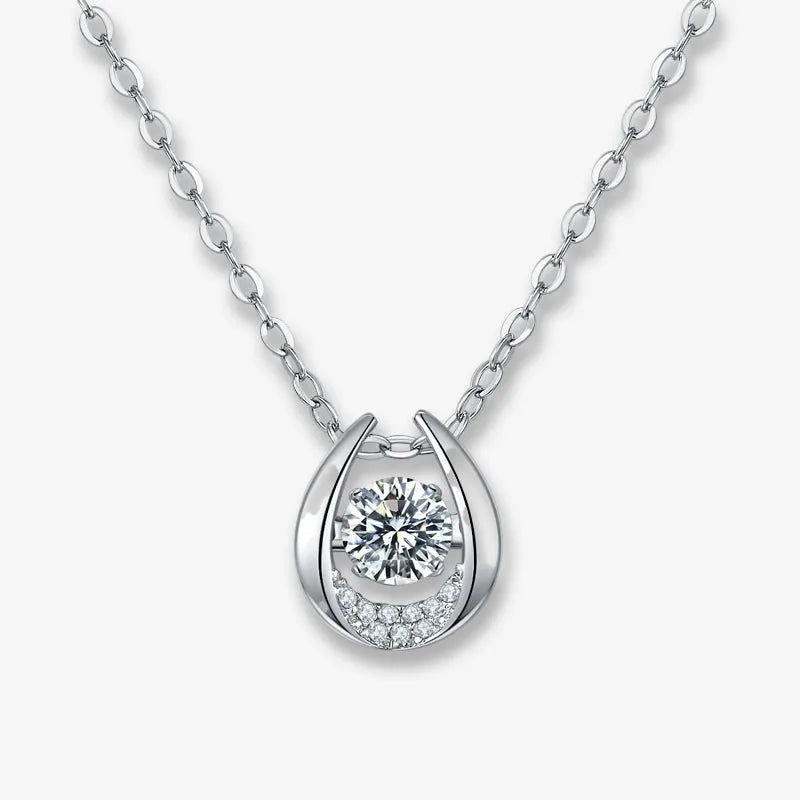 The Auralyn Moissanite Dancing Teardrop Necklace - Chantal Vaulet