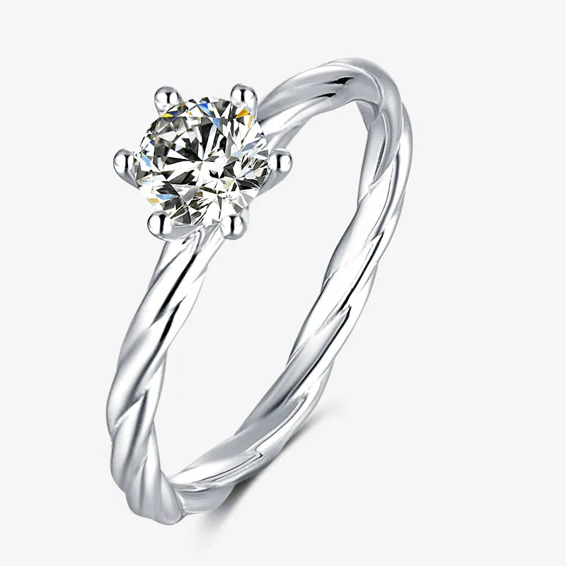 The Aurelian Twist Moissanite Ring 0.5CT - Chantal Vaulet