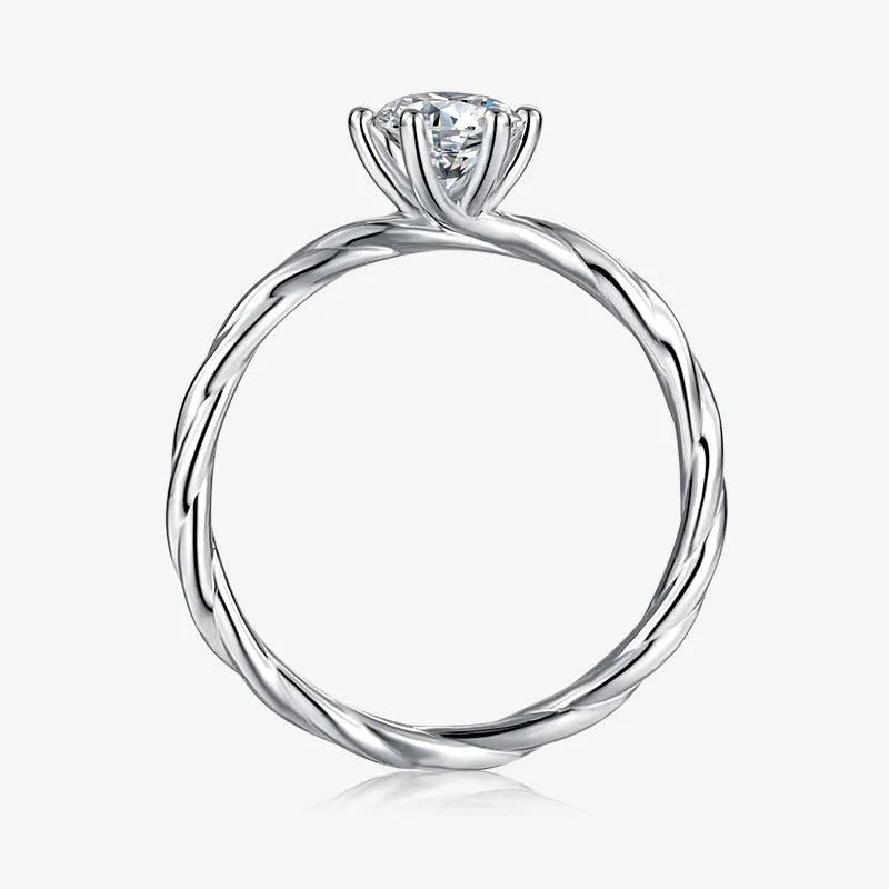 The Aurelian Twist Moissanite Ring 0.5CT - Chantal Vaulet