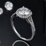 The Auretta – Moissanite Halo Split-Shank Ring 1.5CT - Chantal Vaulet