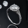 The Auretta – Moissanite Halo Split-Shank Ring 1.5CT - Chantal Vaulet