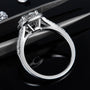 The Auretta – Moissanite Halo Split-Shank Ring 1.5CT - Chantal Vaulet