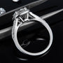 The Auretta – Moissanite Halo Split-Shank Ring 1.5CT - Chantal Vaulet