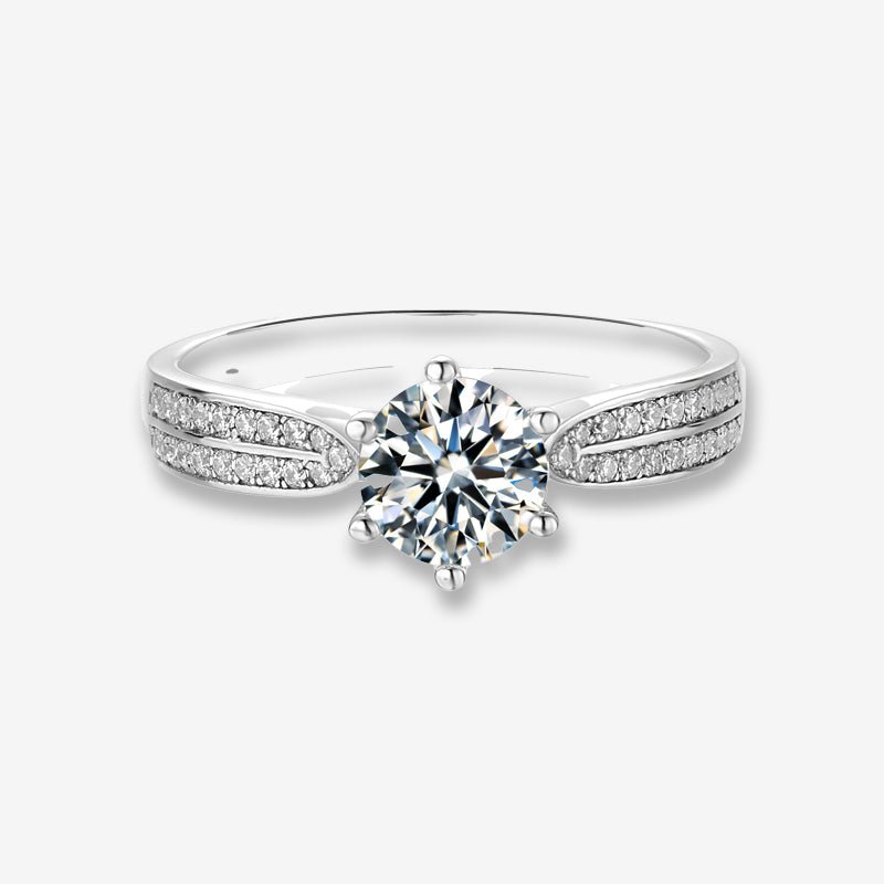 Shop The Aurora Moissanite Ring - 1.0ct Sparkling Elegance today at Chantal Vaulet. Discover stunning jewelry collections, crafted for style and brilliance.