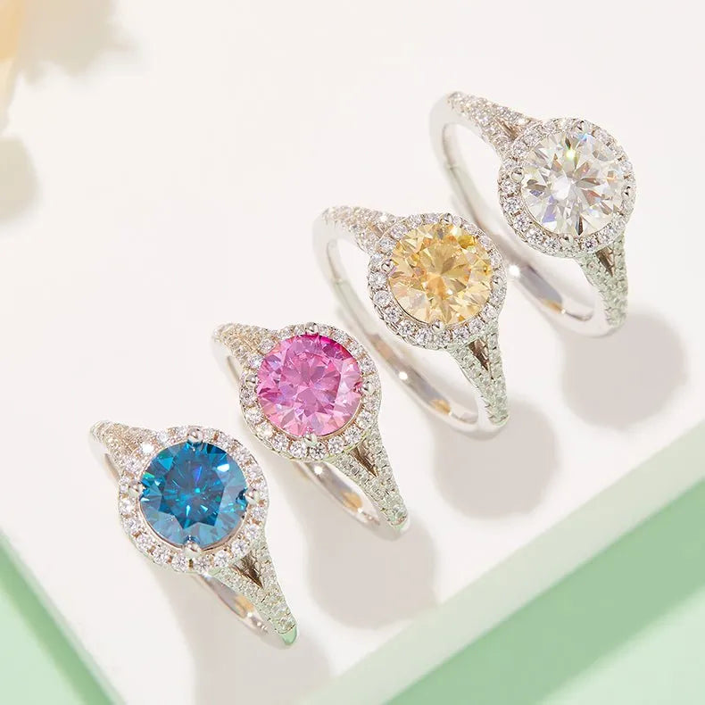 The Belladonna – Moissanite Pave Solitaire Ring 1.5CT - Chantal Vaulet