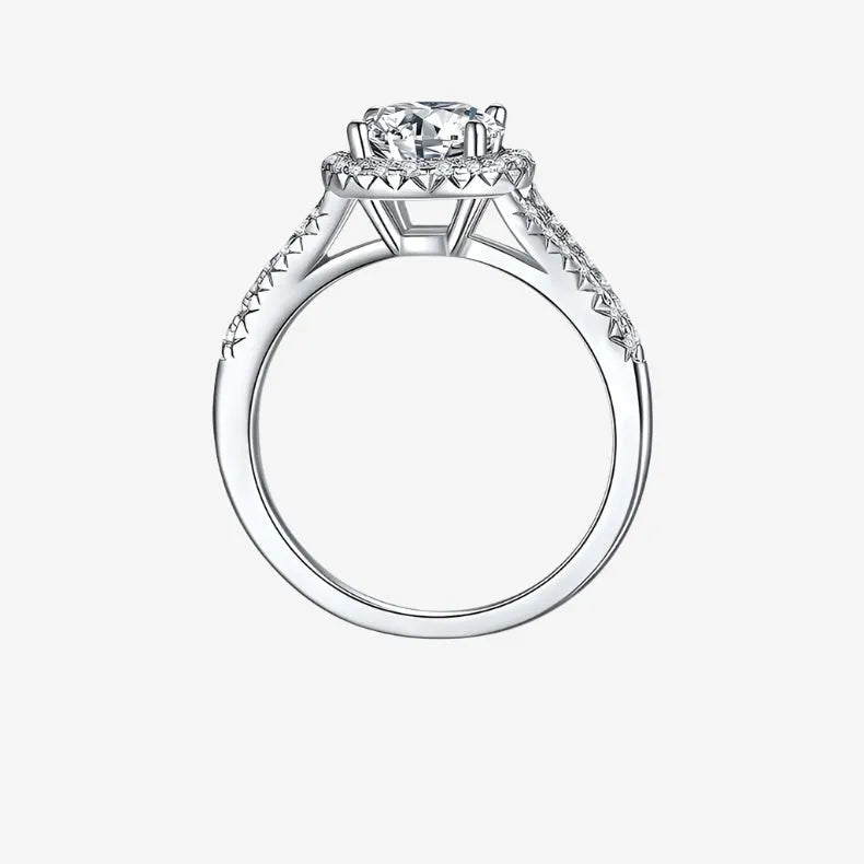 The Belladonna – Moissanite Pave Solitaire Ring 1.5CT - Chantal Vaulet