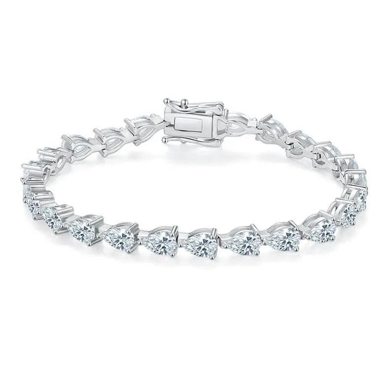 The Calantha Moissanite Teardrop Bracelet - Chantal Vaulet
