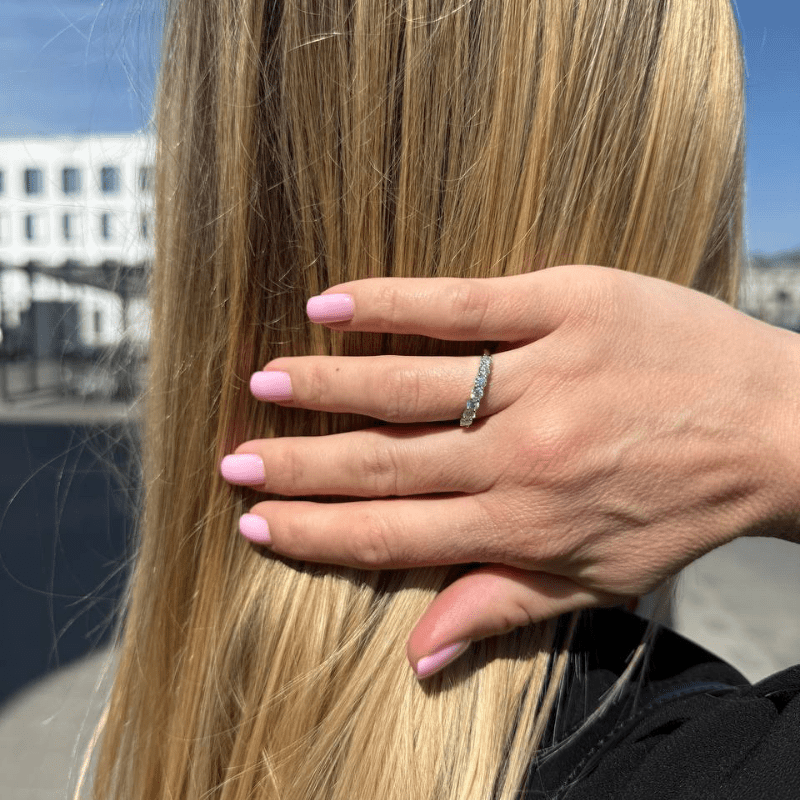 Shop The Calina Moissanite Seven-Stone Band 0.7 CT today at Chantal Vaulet. Discover stunning jewelry collections, crafted for style and brilliance.