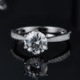 The Calista – Moissanite Solitaire with Side Accents 1.5CT - Chantal Vaulet