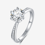 The Calista – Moissanite Solitaire with Side Accents 1.5CT - Chantal Vaulet