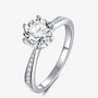 The Calista – Moissanite Solitaire with Side Accents 1.5CT - Chantal Vaulet