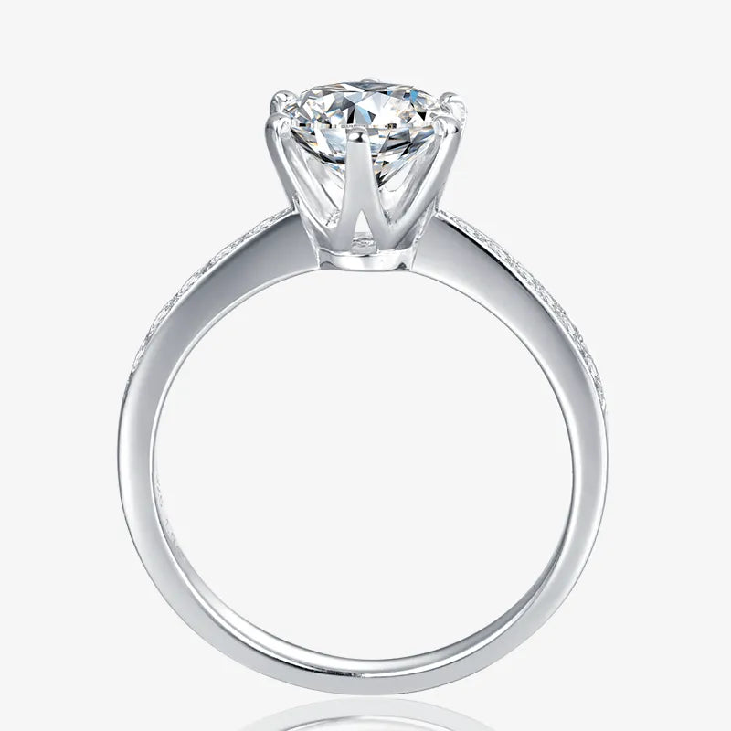 The Calista – Moissanite Solitaire with Side Accents 1.5CT - Chantal Vaulet