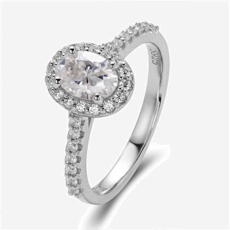 Shop The Calivianne Moissanite Oval Halo Engagement Ring today at Chantal Vaulet. Discover stunning jewelry collections, crafted for style and brilliance.
