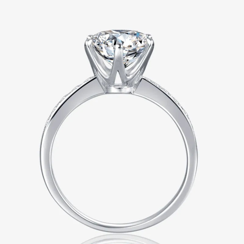 The Calvienne Round-Cut Moissanite Ring - 1.5CT, 2.0CT or 3.0CT - Chantal Vaulet