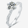 The Calyra Moissanite Twist Ring - Chantal Vaulet