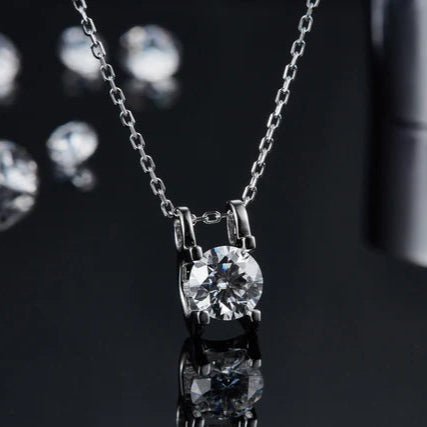 The Calyssa Moissanite Solitaire Necklace - Chantal Vaulet