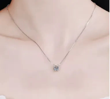 The Calyssa Moissanite Solitaire Necklace - Chantal Vaulet