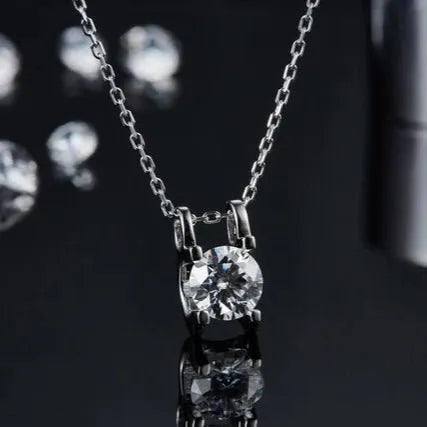 The Calyssa Moissanite Solitaire Necklace - Chantal Vaulet