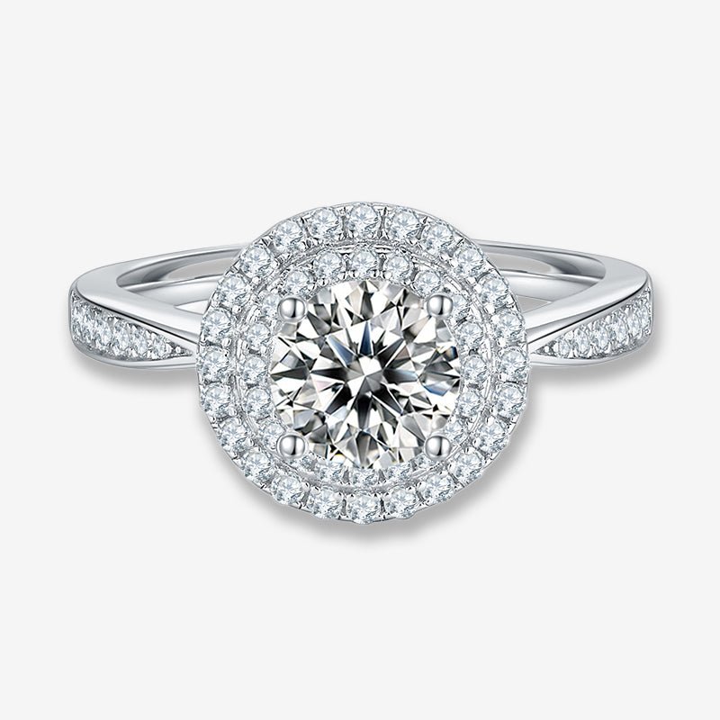 Shop The Camilia Round-Cut Moissanite Halo Ring today at Chantal Vaulet. Discover stunning jewelry collections, crafted for style and brilliance.