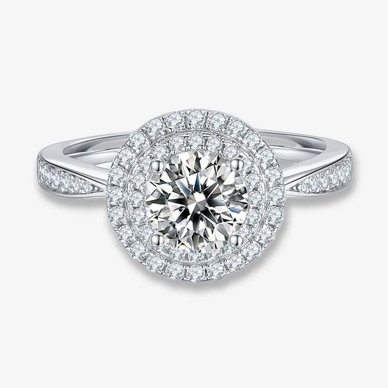The Camilia Round-Cut Moissanite Halo Ring - Chantal Vaulet