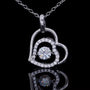The Carencia Moissanite Dancing Heart Necklace - Chantal Vaulet
