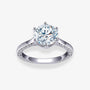 The Celestia 3CT Round-Cut Moissanite or Lab Diamond Ring - Chantal Vaulet