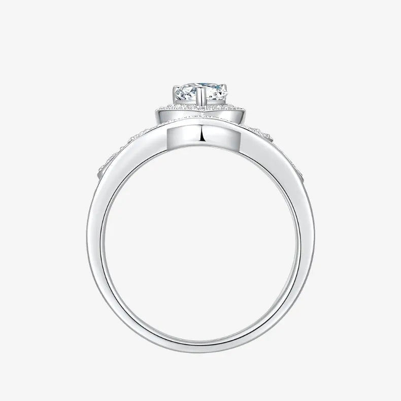 The Celestina Pear-Cut Moissanite Tiara Halo Ring - Chantal Vaulet